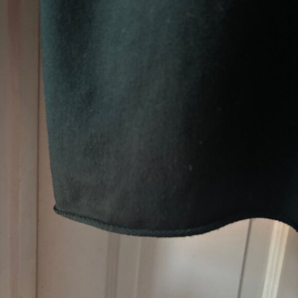 Zara Trafaluc Hunter Green Wide Long Sleeve Top Faux Fur Cuff Size S - Picture 4 of 11